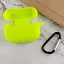 Силіконовий футляр New з карабіном для навушників Airpods Pro Салатовий / Neon green - миниатюра 3