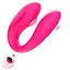 Вібратор вакуумний з пультом Jony силіконовий для пар 13 режимів вібрації 11,5 см фуксія - мініатюра 1