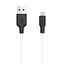 Дата кабель Hoco X21 Plus Silicone MicroUSB Cable (1m) Чорний / Білий - мініатюра 2