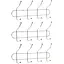Вішалка настінна на 4 підвійні гачки, 31.5х8х13 см x2-253 - мініатюра 2