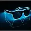 Очки светодиодные Leds солнцезащитные El Neon ray ice blue неоновые - миниатюра 1
