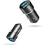 Автомобільний зарядний пристрій Sky Dolphin SZ02L AluMinium (2USB, 2.4A) Black (AZP-000071) + кабель Lightning - мініатюра 6