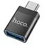 Переходник Hoco UA17 Type-C (папа) - USB (мама) USB 3.0 Черный - миниатюра 1