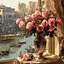 Картина по номерам "Троянди у Венеції" ©art_selena_ua KHO6412, 40x40 см - миниатюра 1