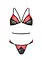 Комплект білизни Passion Peonia Set XXL/XXXL red бра трусики - мініатюра 3
