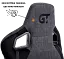 Геймерское кресло GT Racer черное с темно-серым (X-8005 Dark Gray/Black Suede) - миниатюра 10
