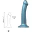 Насадка для страпона Strap-On-Me Mono Density Dildo M Blue - миниатюра 4