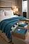 Плед вязаный двуспальный 200х220 см синий TC303376191 - миниатюра 1