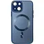 Чохол Epik TPU+Glass Sapphire Midnight with MagSafe для Apple iPhone 15, 6.1 Синій/Deep navy - мініатюра 1