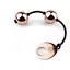 Металлические вагинальные шарики Rosy Gold Nouveau Kegel Balls для продвинутой тренировки мышц тазового дна 376 г 2.8 см  - миниатюра 1