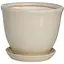 Керамічний горщик Nana Keramiks Глорія 14 л глянець бежевий (gloria-14-beg) - мініатюра 1