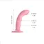 Насадка для страпона Strap-On-Me Tapping Dildo Wave - Coral Pink - миниатюра 2