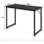 Письменный стол Costway Homart со стальным каркасом черный - миниатюра 4