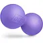 Силиконовый массажный двойной мяч Hop-Sport HS-S063DMB 63 мм фиолетовый - миниатюра 2