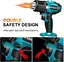 Беспроводной термофен, совместимый с аккумулятором Makita 18V LXT, 3 насадки, 2 температурных режима, максимальная температура - миниатюра 3