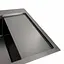 Кухонна мийка чорна Platinum PVD Handmade 65x50 L(квадратний сифон 3,0/1), Чорний - мініатюра 4