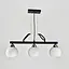 Видовжена люстра Лофт на 3 білих плафони | Арт. YQ307/3 AB+BK+WT | Line F - мініатюра 3