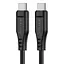 Кабель ACEFAST C3-03 Type-C to Type-C 3A, 60W, 1.2m, TPE, TPE connectors, Black - мініатюра 1