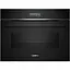 Духовой шкаф Siemens электрический компактный 45 л, A, дисплей, конвекция, функция микроволн, черный - миниатюра 1