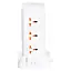 Сетевой фильтр-удлинитель Yiwu HP-5-5 TOWER B23 2,8 м 9 розеток 3USB + 1PD белый  - миниатюра 4