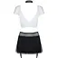 Эротический костюм секретарши Obsessive Secretary suit 5pcs Black S/M, черно-белый - миниатюра 6