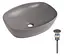 Раковина накладная Qtap Robin Stone grey, прямоугольная, с донным клапаном QT04116302SG - миниатюра 2