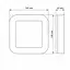 LED светильник ART IP65 квадратный VIDEX 15W 5000K - миниатюра 5