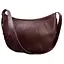 Шкіряна жіноча сумка Круасан Krast бордова - мініатюра 1