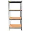 Металевий стелаж Emby Light Series (розмір 1500х600x300мм) 4 полиці ДСП до 100кг Оцинкований - мініатюра 3