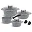 Набір каструль Edenberg, посуд з антипригарним покриттям, казани з керамічним гранітним покриттям, 8 предметів  - мініатюра 1