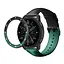 Безель і шкіряний ремінець Sikai для смартгодинника Xiaomi Watch S3/S4 Black-green - мініатюра 2