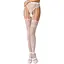 Сетчатые чулки-стокинги Passion S016 One Size, White - миниатюра 1