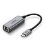 Проводной сетевой адаптер USB C - RJ45 Ethernet UGREEN Thunderbolt 3 Grey (CM199) - миниатюра 1