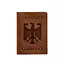 Кожаная обложка для паспорта с гербом Германии светло-коричневая Crazy Horse - миниатюра 6