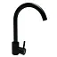Смеситель для кухни Solone EZA4-D090KB однорычажный из нержавеющей стали Черный матовый 30412 - миниатюра 1