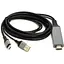 Кабель PowerPlant HDMI (M) – USB (AM) / Type-C (M), 1 м - миниатюра 1