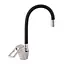 Змішувач для кухні Zerix YUB 181 з чорним гнучким виливом ZX0438 Хром - мініатюра 1