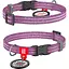 Нашийник для котів та дрібних порід собак Waudog Re-cotton з QR паспортом, відновлена бавовна, світловідбиваючий, пластикова пряжка, XS, Ш 10 мм, фіолетовий - мініатюра 1
