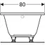 Ванна акриловая Gebert Selnova 180x80 554.286.01.1 + ножки Белый - миниатюра 2