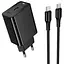 МЗП Hoco CS93A Leader PD20W (1USB-C) + кабель Type-C to Type-C Black - мініатюра 1