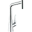 Смеситель для кухни Hansgrohe Metris M71 320 2jet sBox с выдвижным изливом хром 73801000 Хром - миниатюра 1
