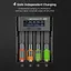 Зарядний пристрій для 4 акумуляторів ESSAGER Battery Charger with LED Indicator For 4 Display - мініатюра 3