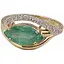 Золотое кольцо АЛЬБИНА с бриллиантами и изумрудом. 11156 17 - миниатюра 1