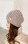 Женская зимняя шапка Валенсия из ангоры 80% с двойной вязкой с брошкой Светло коричневый - миниатюра 2