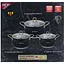 Набор кастрюль Haus Roland из нержавеющей стали 6,1/2,6/3,6 л, черный HP33525B - миниатюра 7