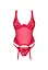 Комплект білизни Obsessive Lacelove XL/XXL червоний - мініатюра 7