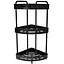 Полка Homax трехуровневая угловая алюминиевая 57х23.7х23.7 см черная (EBA-3530 BL) - миниатюра 1