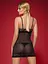 Эротический комплект Obsessive Wonderia chemise S/M черный - миниатюра 3