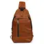 Мужской рюкзак слинг кожаный коньяк TARWA 27х18х5 см sum0028244 - миниатюра 4