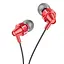 Провідні вакуумні навушники Hoco M90 Delight wired digital earphone with microphone, 3.5mm, 1.2m, red - мініатюра 2